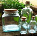 Square glass bottles for Feng Shui and travel kits